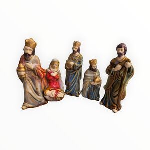 Colorful Nativity Figurines Set